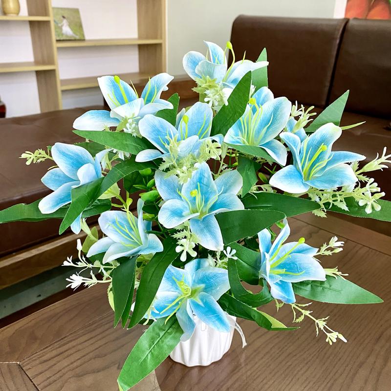 Chậu hoa ly cao cấp cao 35cm bình gốm sứ Bát Tràng - Hoa nhân tạo để bàn trang trí