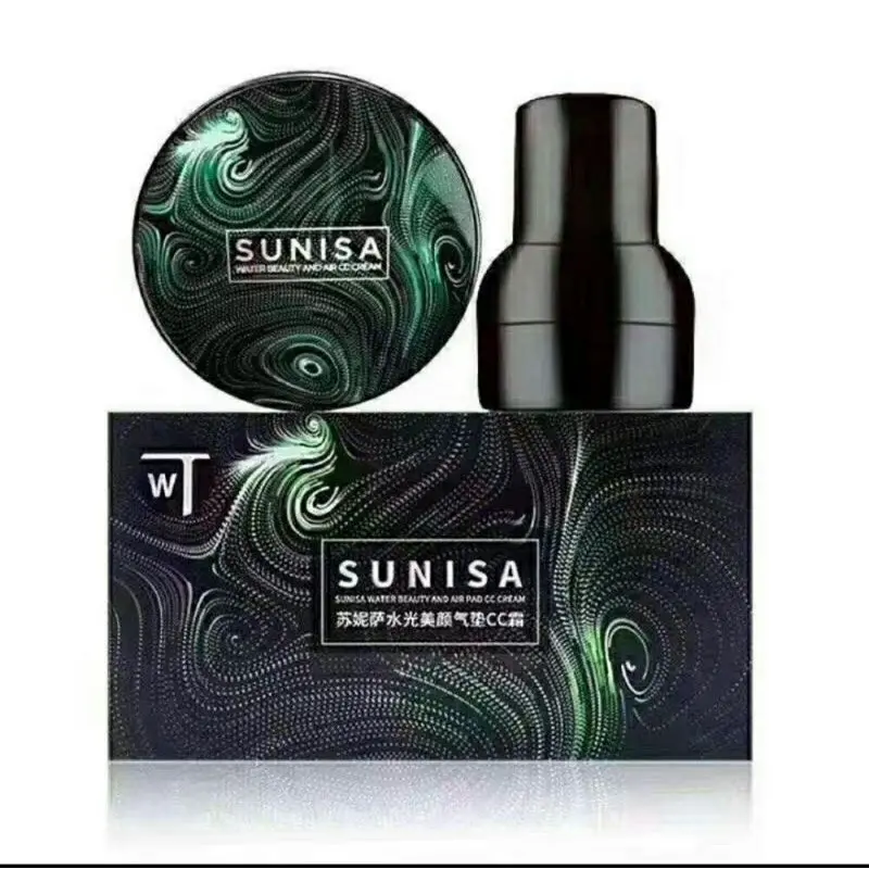 SUNISA Air Cushion Mushroom Head CC Cream Concealer Original Waterproof foundation original Natural Brightening Beauty Make-up Mushroom Head Air Cushion BB Cream Long Lasting Foundation Oil Control Moisturizing Liquid Foundation Makeup Blend