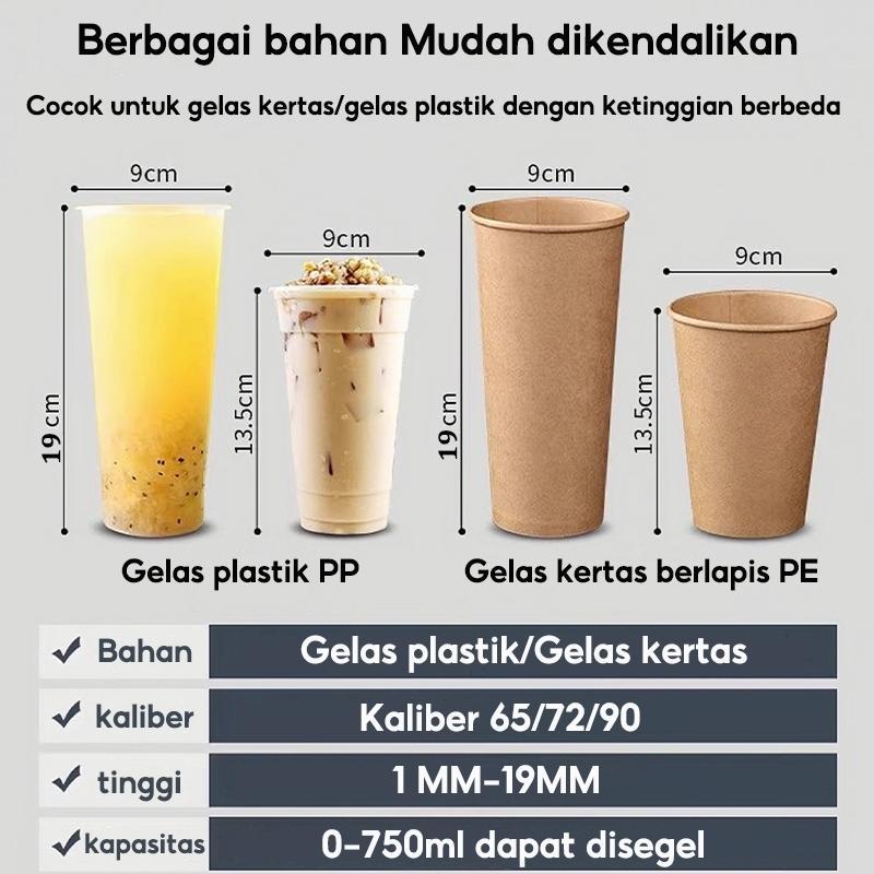 REAIM Cup Sealer Mesin Press 8-26 Oz Original Mesin Cup Sealer [Semua Ukuran Cup] Mesin Press Gelas Plastik Sealing Machine Alat penutup minuman Mesin Segel Gelas Alat Pres Gelas Mesin Pres es teh jumbo Besi Vacuum - mesin