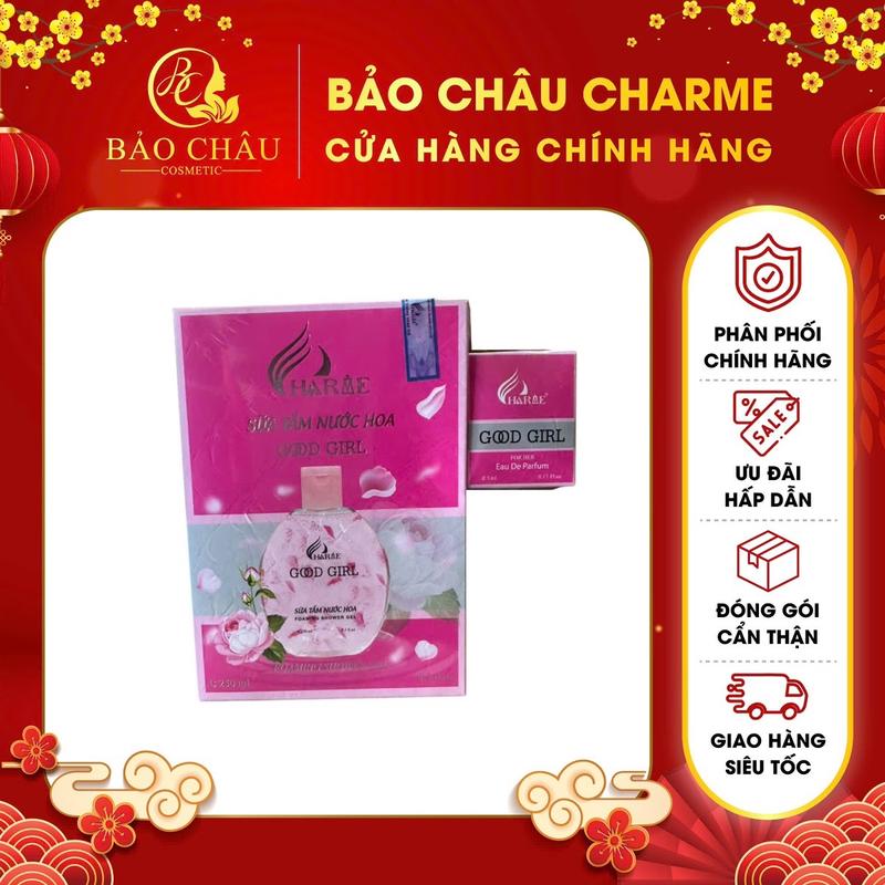 Sữa tắm nước hoa Goodgirl Charme -- dành cho Nam Nữ -250ml kèm 1  mini nước hoa 5ml