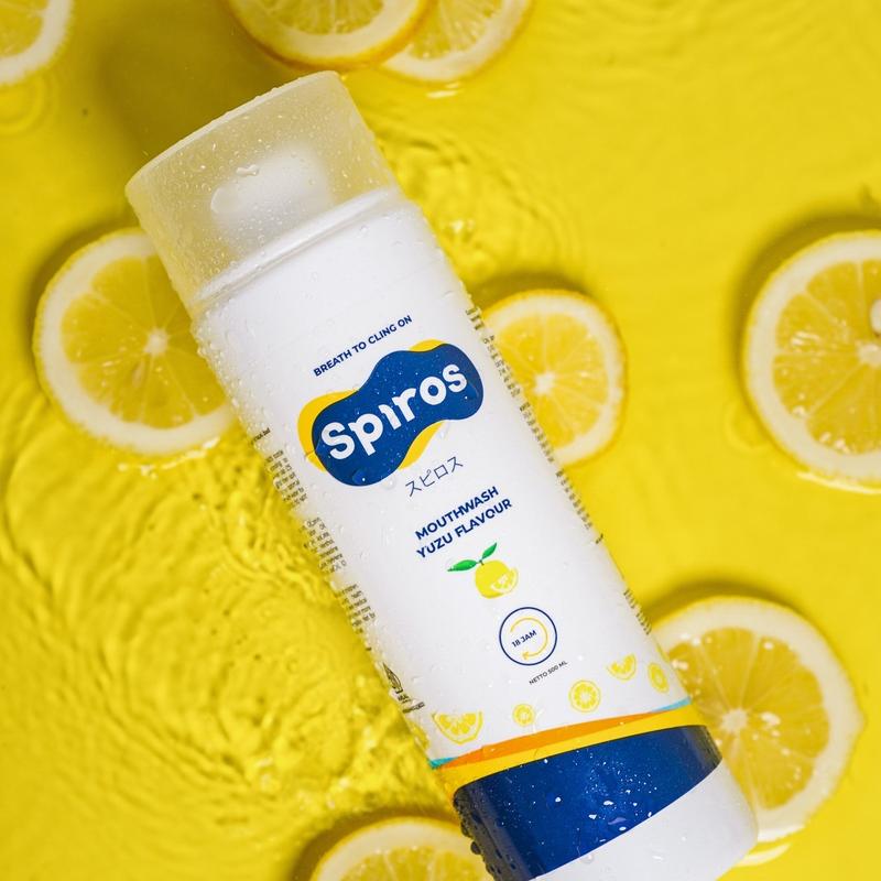 Spiros Mouthwash Yuzu Flavour Bottle 500 mL - Obat Kumur Penghilang Bau Mulut Ampuh 3
