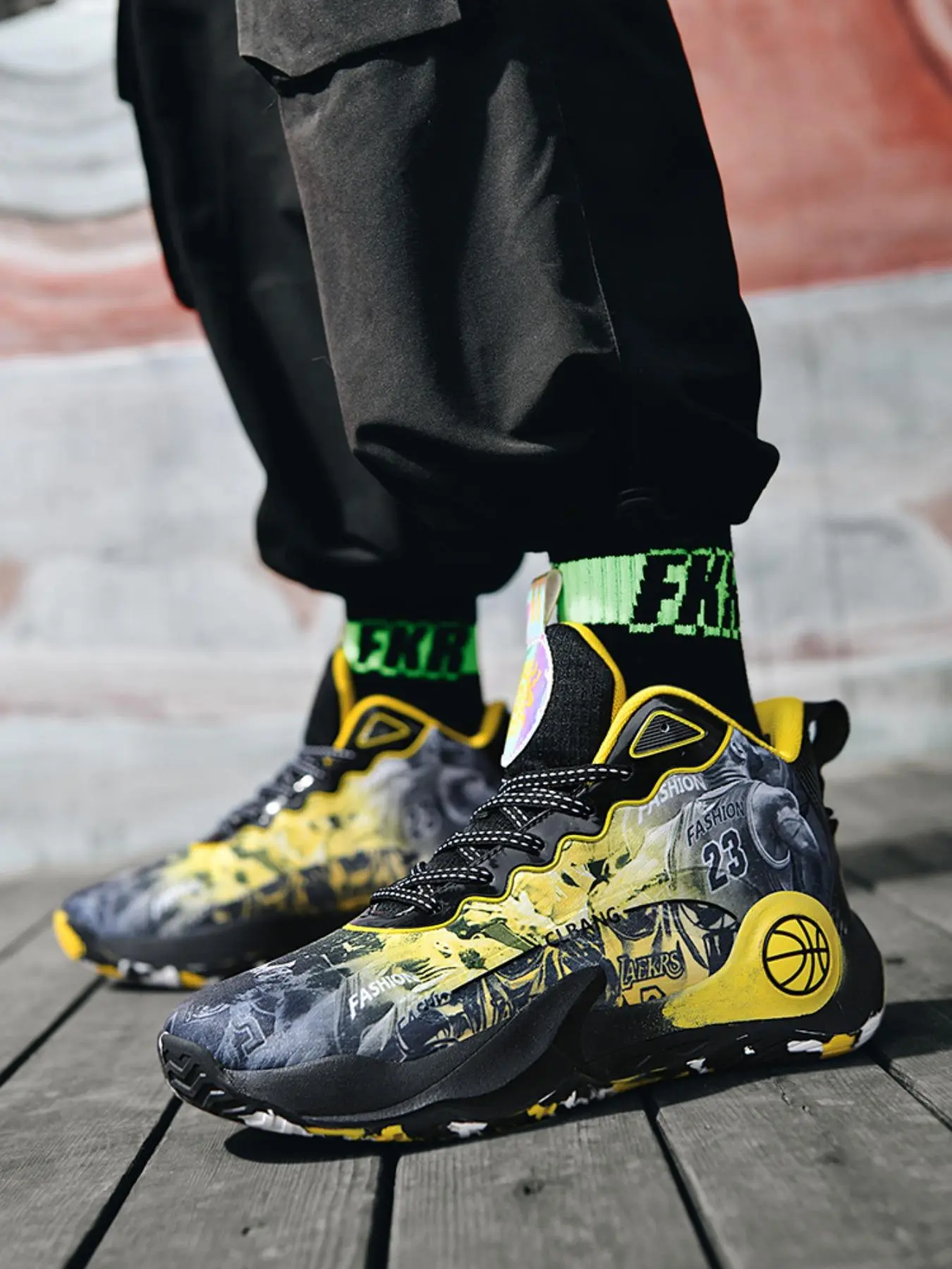 Unisex's Sporty Basketball Shoes, Casual Comfortable Breathable Non-slip Shock-absorbing Basketball Shoes, Basketball Footwear for Men & Women