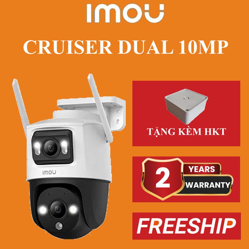 [TẶNG HỘP KT] Camera IMOU 2 Mắt Ngoài Trời Cruiser Dual 10MP - Cruiser Dual 6MP | Tầm Nhìn Bam Đêm Có Màu | Ống Kính Kép Góc Rộng | Phát Hiện Người & Phương Tiện l Bảo Hành 2 năm camera 2 mắt Camera 2 mắt Chụp Ảnh box  wifi camera  khupho camera  imou