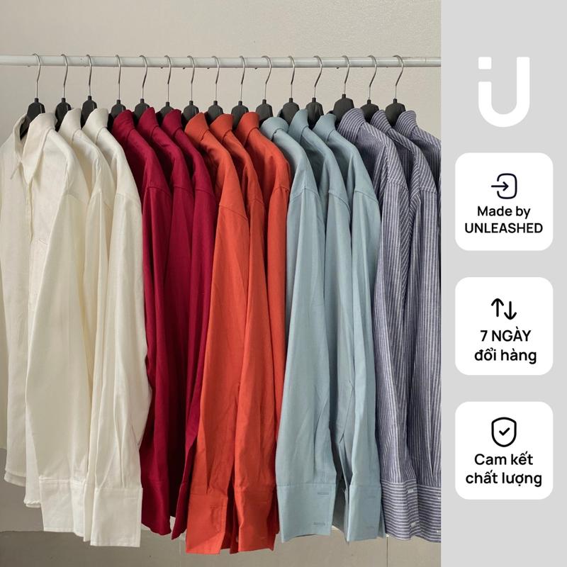 Áo sơ mi oversize dài tay unisex chất linen Unleashedvn CAMERON OVERSIZED UNISEX LINEN SHIRT 0