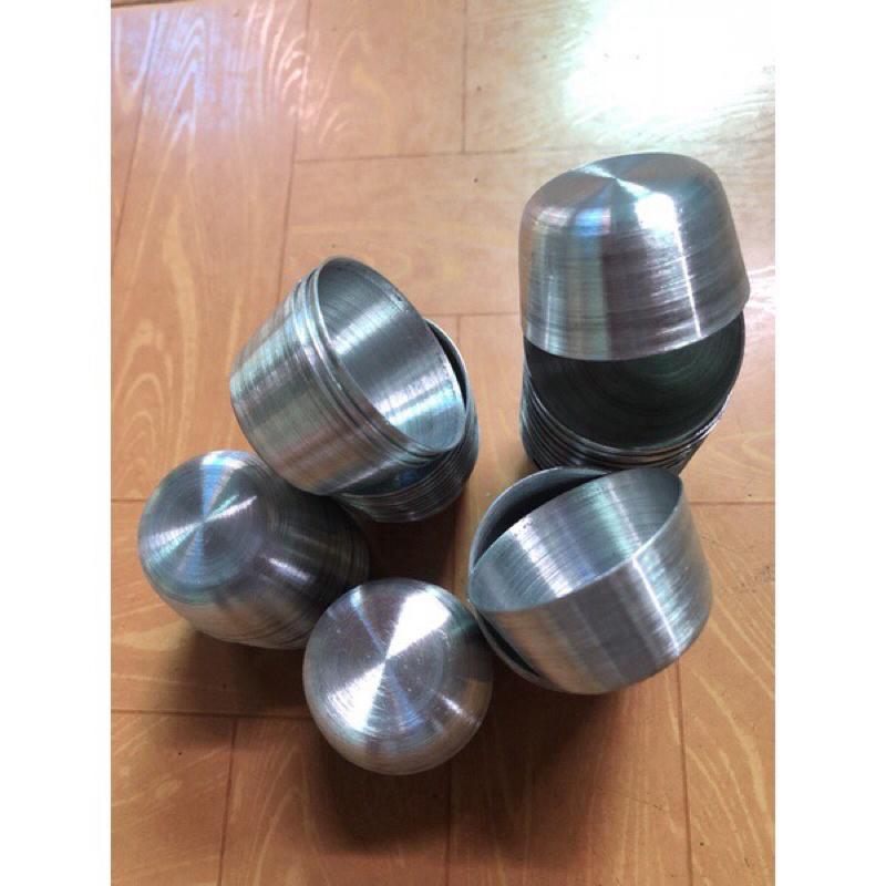 50 Khuôn bánh bò tròn nhôm 4.5cmx2.5cm (rộng x cao) có thể dùng làm khuôn rau câu khuôn thạch khuôn đong sương