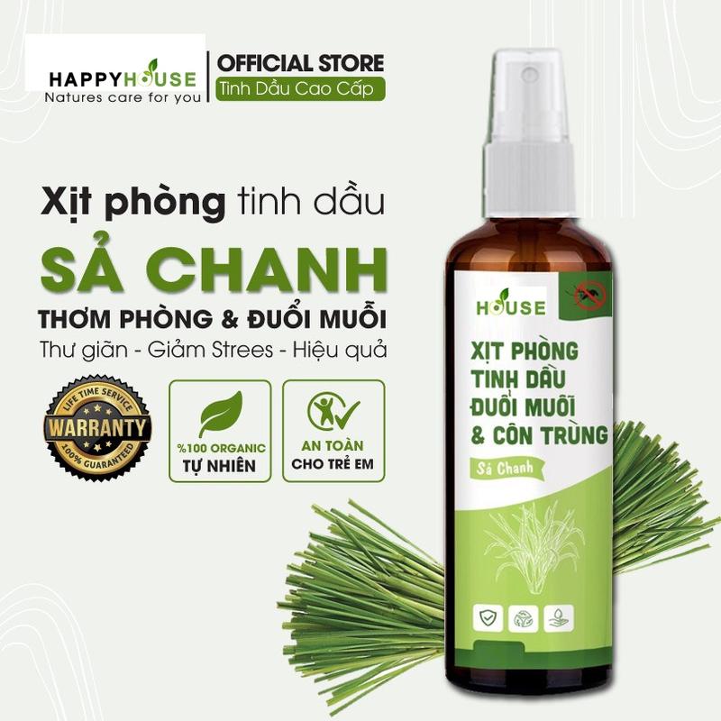 Xịt phòng Sả Chanh đuổi Kiến Ba Khoang 50-100ml - Đuổi muỗi côn trùng khử mùi thơm phòng Thân thiện với môi trường