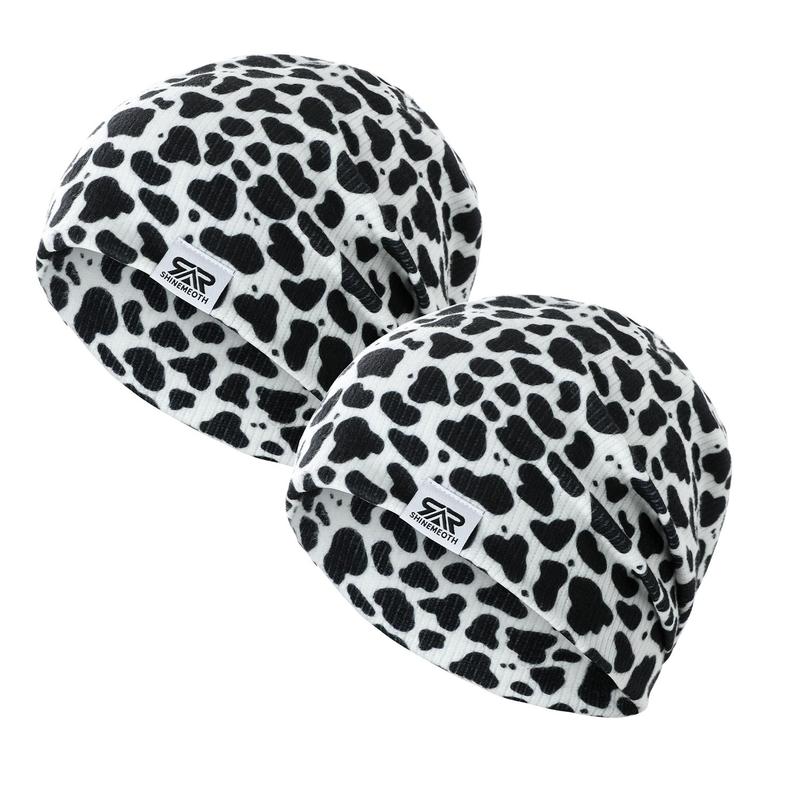 Leopard Print Knitted Cold Weather Ear Protection Ski Balaclava, 2 Counts Warm Knitted Cold Hat, Sports & Outdoor Clothes Accessories for Men & Women 0