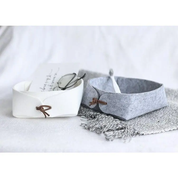 Hộp lưu trữ đồ trang sức để bàn, với chìa khóa vào cửa, Giỏ lưu trữ đồ Lặt Vặt được làm bằng vải Nỉ, hoàn thiện đầu giường, loại gấp, giỏ lưu trữ 6