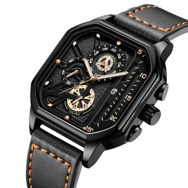 Jam Tangan, Bukan Mekanikal, Fesyen, Gaya Hip-hop, Konsep Baharu untuk Sukan Lelaki, Jam Tangan Tali Pinggang, Kreatif Watches