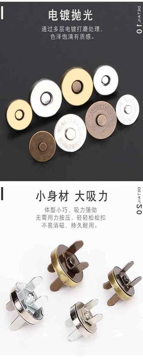 Product Introduction of Gancu Poket, Butang Magnetik, Gancu Tersembunyi Logam, Gancu Poket Halimunan, Gancu Magnetik Dompet, Gancu Magnet Beg Kulit, 2025 [1874 Orang Dikumpulkan] Fabrics Soft Textiles 4