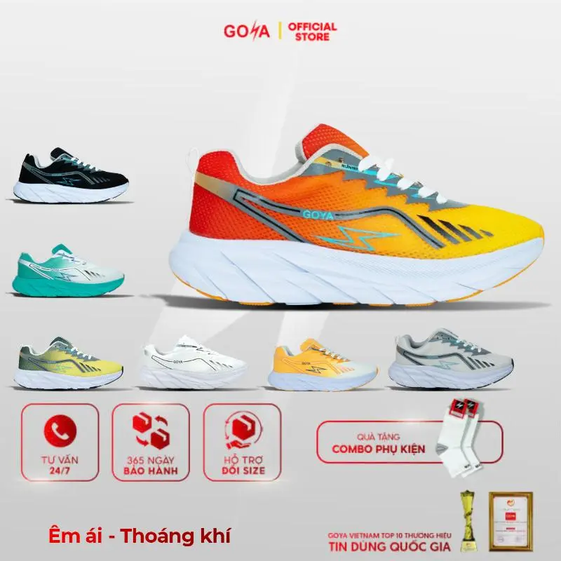 [TACB] Giày Sneaker thể thao chạy bộ Goya Training Plus năm 2025 siêu êm, nhẹ phù hợp cho nam nữ đi bộ, Tập Chạy Bộ, Tập Thể Dục