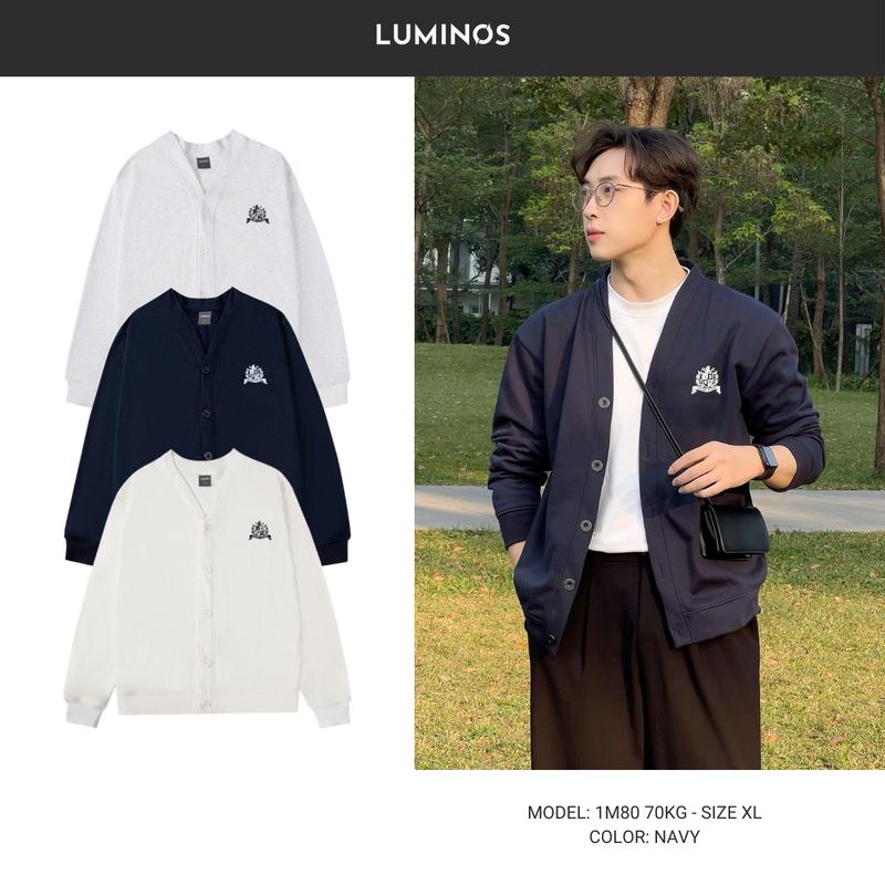 Áo Cardigan Lumi Club - Áo Khoác Cardigan Phong Cách Academy Nỉ Bông Ép Cao Cấp - Brand Luminos