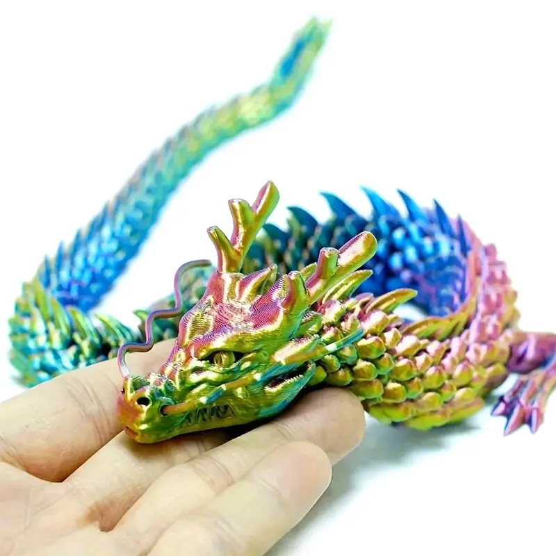 [XKQ]3D Printed Chinese Dragon Full Body Joints Movable Home Furnishing Decoration Ornament Worth Collecting Creative Toys