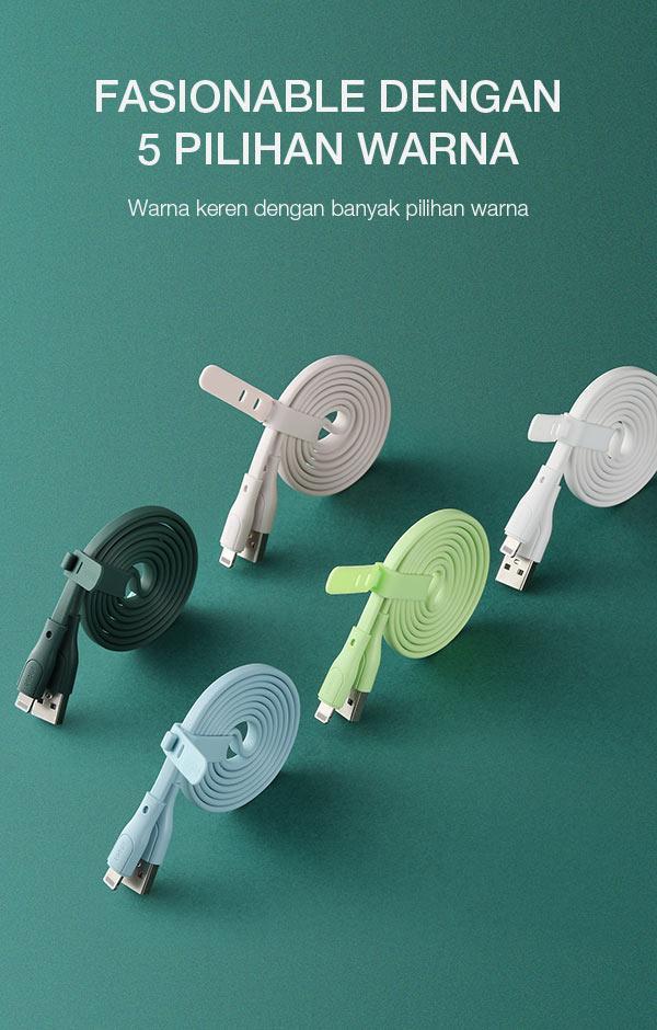 ROBOT Kabel Charger iPhone RGL100 Lightning Cable Data Apple iOS Quick Charge colokan