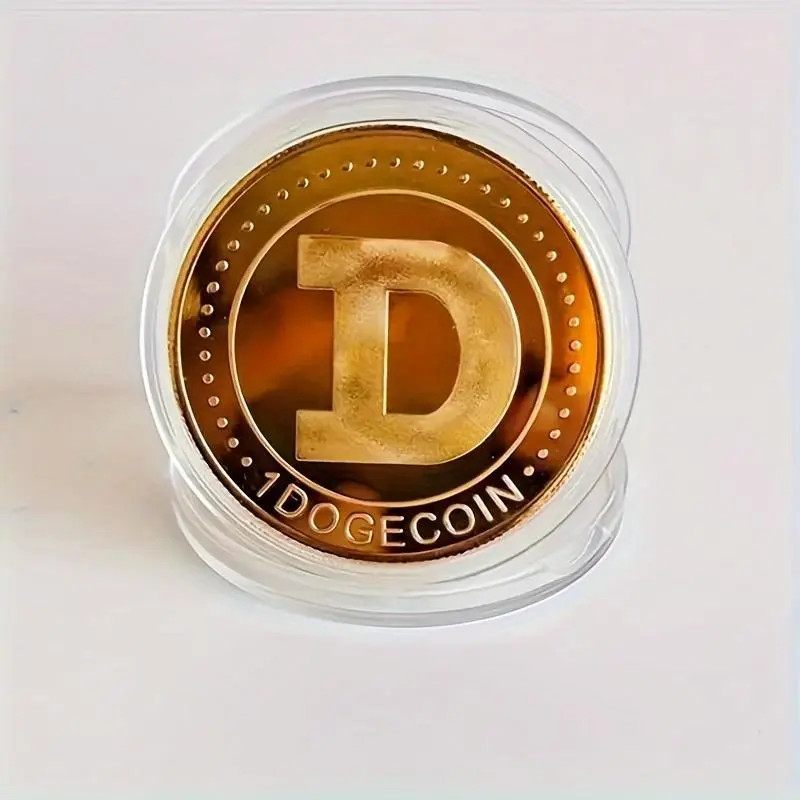 Dog Design Collectible Plated Souvenir Coin, 1 Count Physical Cryptocurrency Coin, Non-currency Commemorative Coin 2