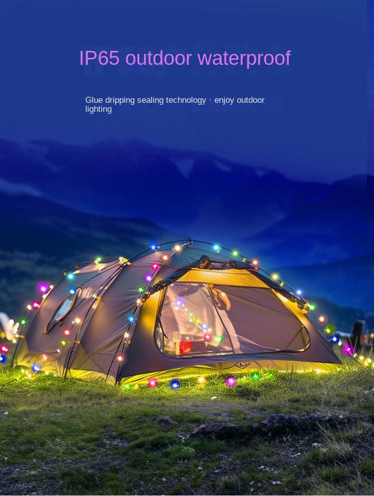 Product Introduction of 5v-usb Magic Color Leather String Lights, Led Leather String Lights Suitable for Magic Lights Outdoor Waterproof Camping Christmas Lights Atmosphere Decorative Lights, Mobile Phone App、Remote、Voice Control Lights 15