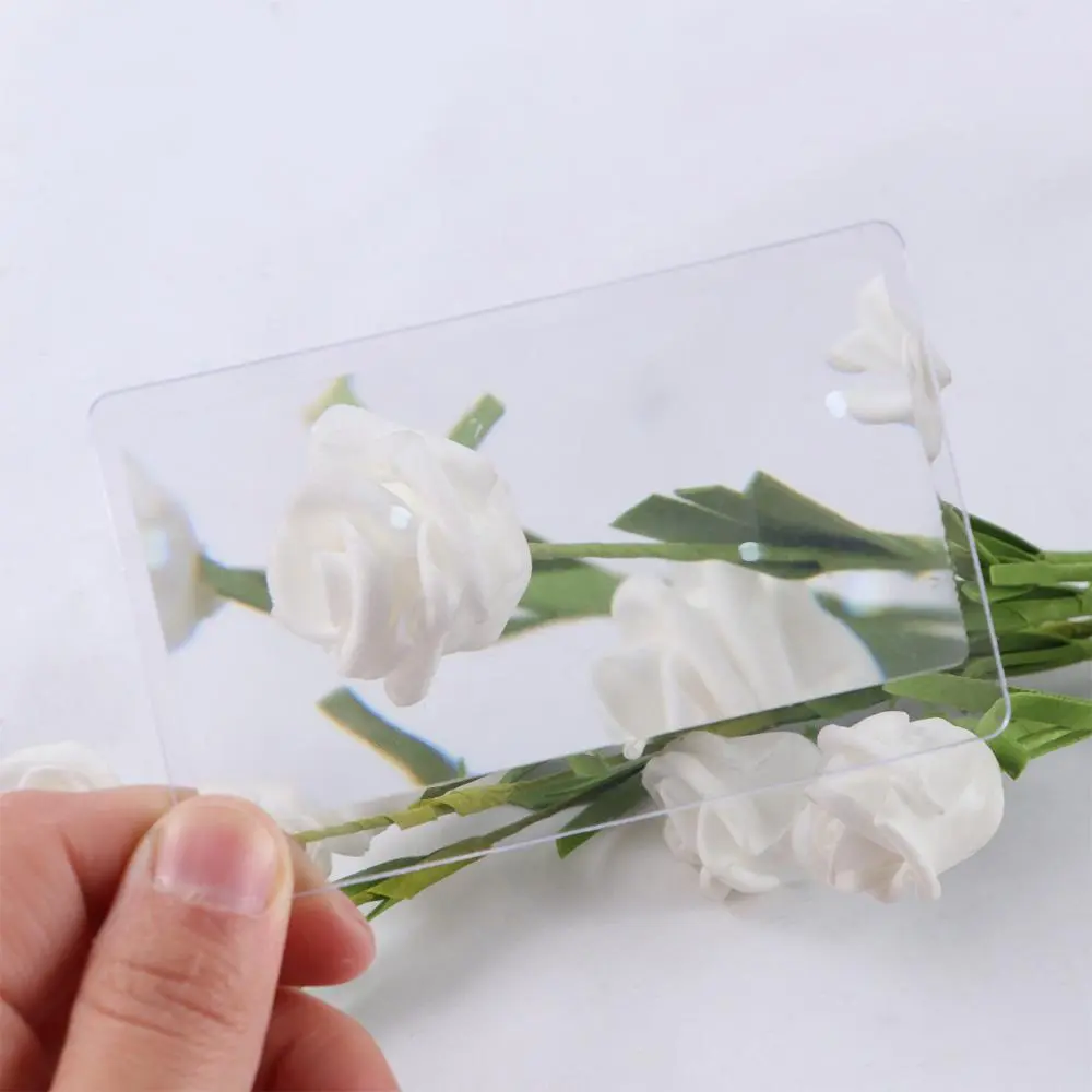 10 PCS Credit Card Shape Made Of Plastics For Reading Newspaper  Magnifiers Magnifying Glass Loupe Fresnel Lens