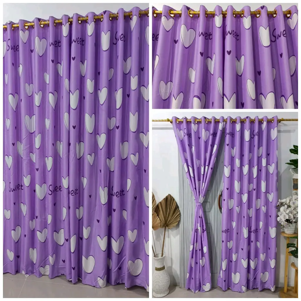 Grosir Gorden Smokering 12 Uk135x220 Motif New Love Lilac bahan katun lembut dan tidak luntur