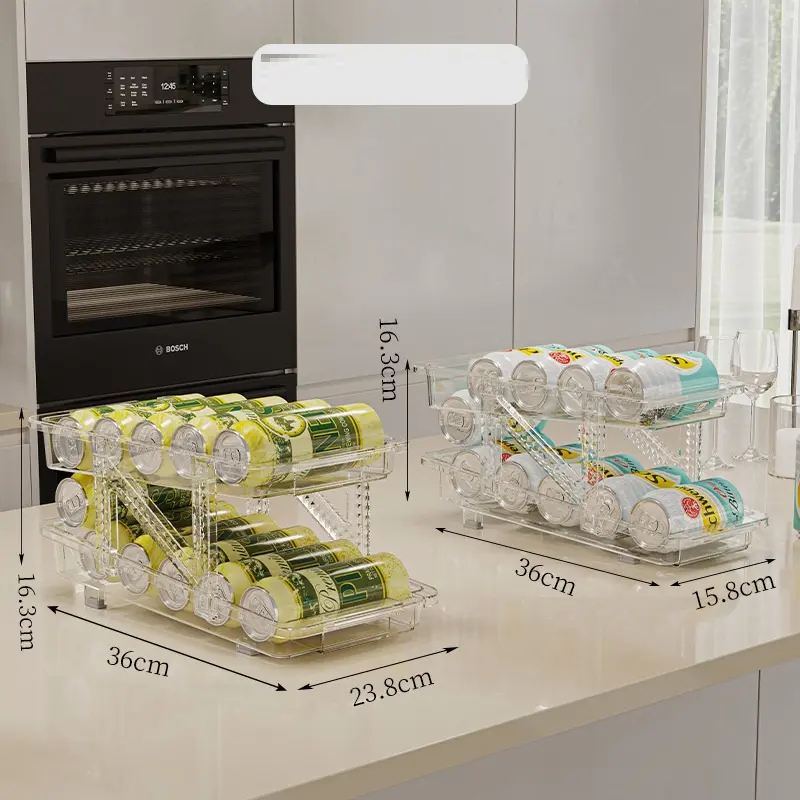 Khay Hộp Đựng Bia,  Nước Ngọt Trong Tủ Lạnh, Trên Bàn 2 Tầng Điều Chỉnh Được Bề Ngang Voi Vuông 0