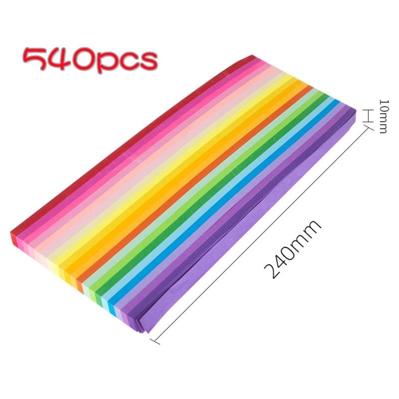 Product Introduction of 540PCS DIY Star Origami Strips Colorful Lucky Star Origami Pressure Relief Handcraft Birthday Gift 9