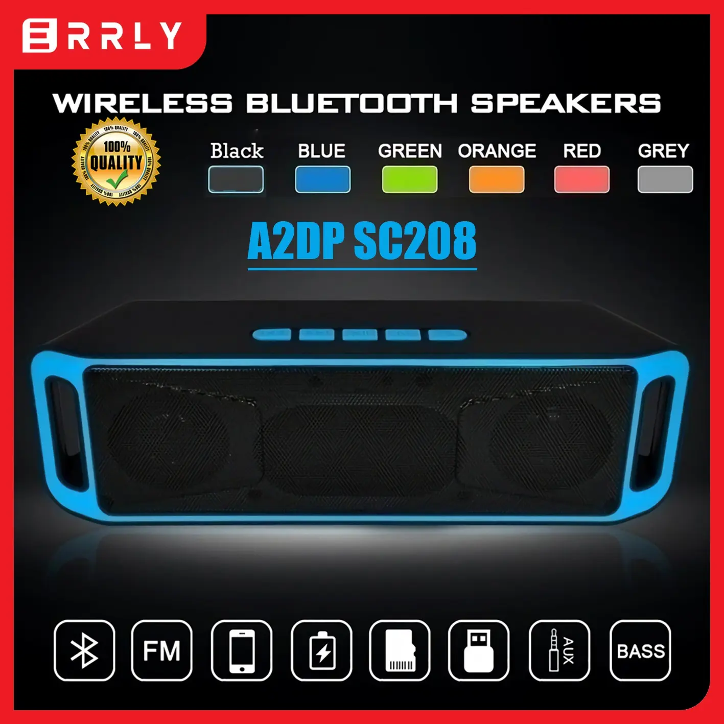 Megabass Speaker Bluetooth A2DP Wireless Stereo Music Speaker Aktif SC 208 X208 Bahan DOVE