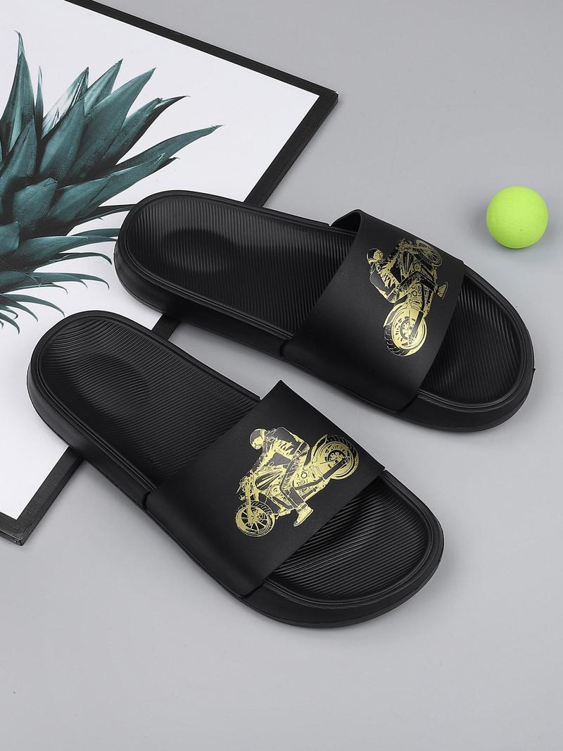 Product Introduction of Men's Dragon Pattern Slides, Casual Comfortable Breathable Non-slip Slippers, Fashionable Slippers for Indoor & Outdoor Wear, Boy 2