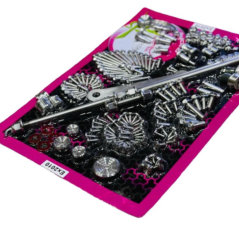  COMBO FULL ỐC SALAYA INOX SÁNG BÓNG MẪU VÂN THÁI CHO NHIỀU DÒNG XE Phụ Tùng Phụ Kiện 