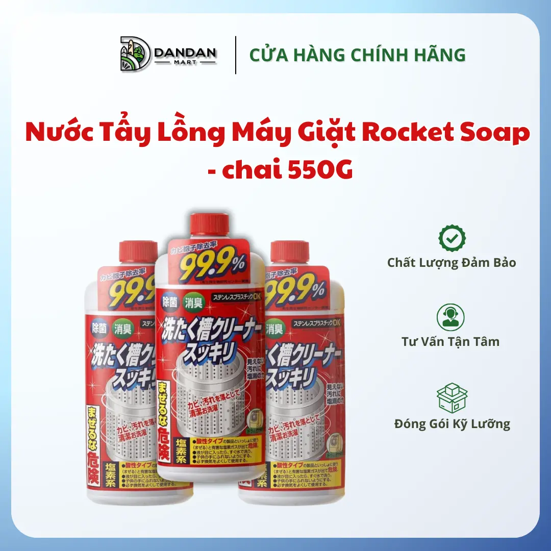 Nước Tẩy Vệ Sinh Lồng Máy Giặt Rocket Nhật Bản chai 550G