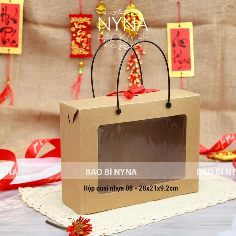 COMBO 10 Hộp quai nhựa Kraft đa dạng size từ 01 đến 09 - dùng đựng các bộ quà tặng, đựng yến chưng, hạt dinh dưỡng 7