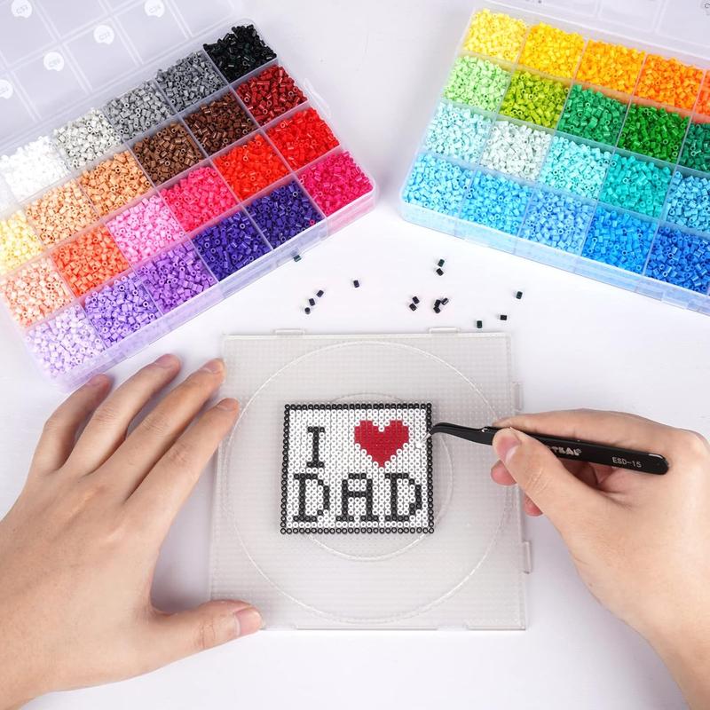 Hạt Cầu Chì Mini, 12000 Hạt Melty Mini, 24 Màu, Hạt Sắt Mini, Tương Thích Với Hạt Perler Mini Và Hama Mini, Hạt Artkal Mini 2.6Mm 2