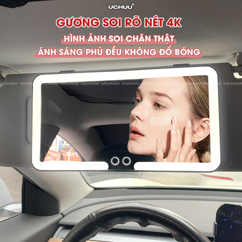 Product Introduction of Gương Trang Điểm LED Treo Ô Tô UCHUU Gương Có Đèn Gắn Che Nắng Xe Hơi Cảm Ứng Điều Chỉnh Độ Sáng 2