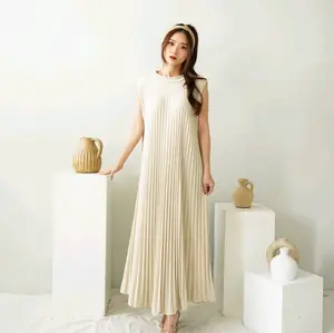 Dress Wanita Plisket Maxi Premium / Dress Plisket / Gamis Plisket Payung / Dress Bumil / Casual