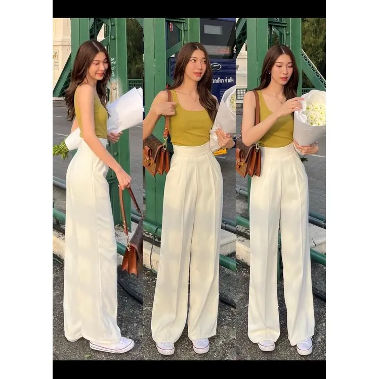 Quần Tây Ống Suông Big size Nữ Dáng Dài Khóa Hông Gen Eo Ôm body tôn dáng 95-98cm. 8