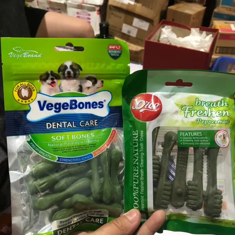 XƯƠNG THƯỞNG VEGEBONE CHO CHÓ SIÊU NGON 60GR,xương gặm sạch răng chó mèo bánh thưởng ăn vặt cho chó mèo 6