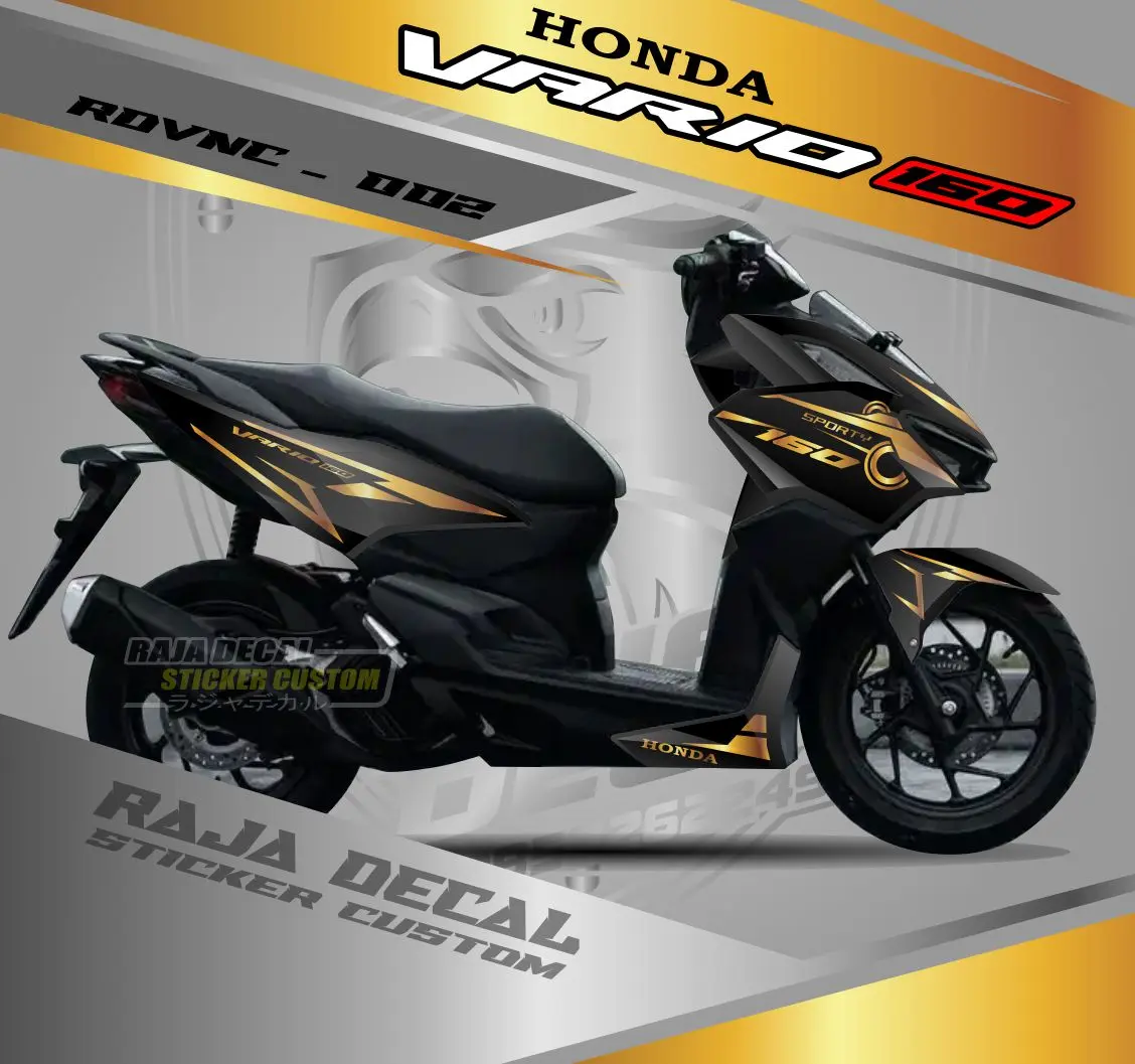 Terlaris Cutting Sticker Striping Motor Vario 160_Striping Cutting Minimalis Kode RDVNC002