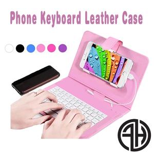 Mini General Wired tablet phone Keyboard Holster Case Cover for tablet Mobile Phone include Keyboard Micro Adapter Usb