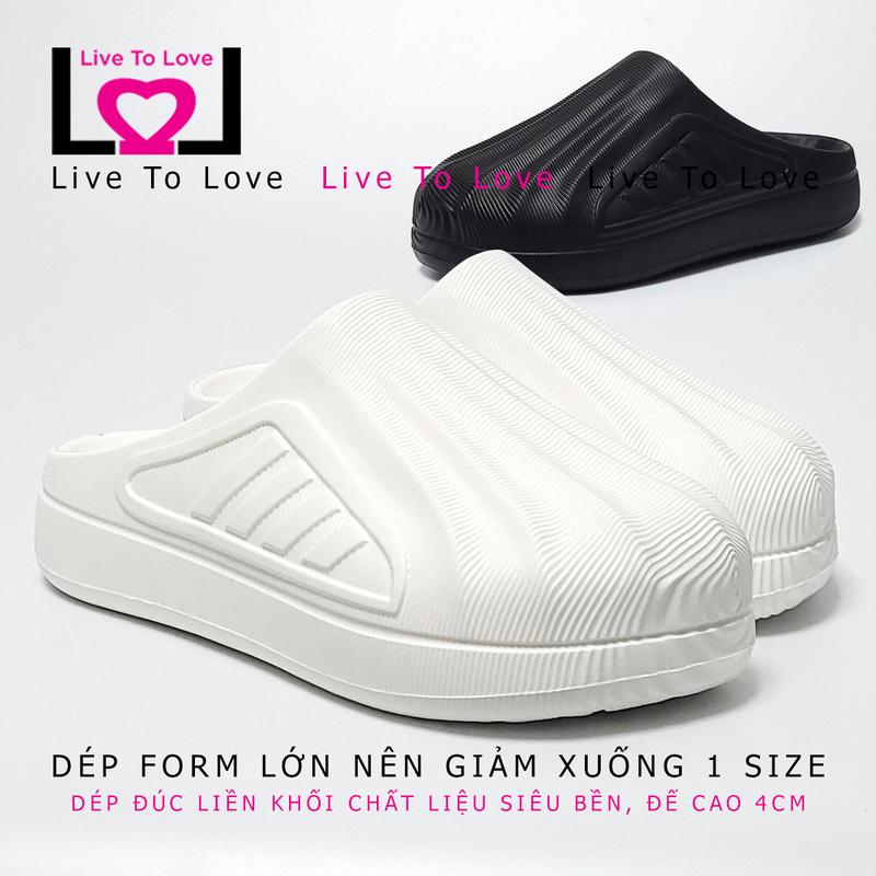 Dép Nam Bít Mũi Đúc Liền Khối Siêu Nhẹ Đế Cao 4cm DUWA - Hàng Chính Hãng - LT355