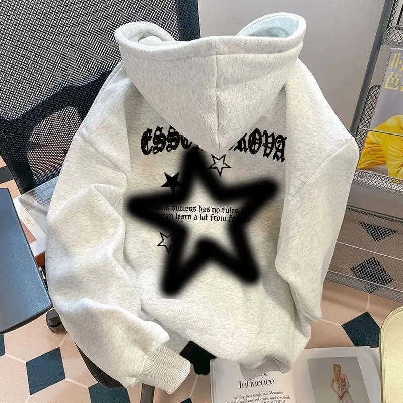 Áo Hoodie In Hình XINGX, Thời Trang Cổ Điển Hiphop Mỹ, Dáng Rộng Rãi Và Thường Ngày, Phong Cách Nhắc Nhở, Áo Khoác Ins, Dành Cho Nữ, Mùa Thu Và Mùa Đông, Năm Phát Hành 2025