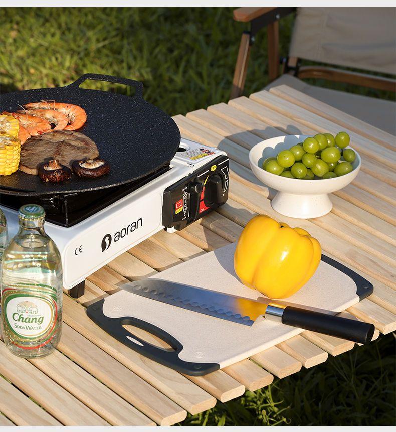 Product Introduction of Outdoor Kitchen knife set stainless steel portable cutlery camping gear supplies picnic cooking road trip 18