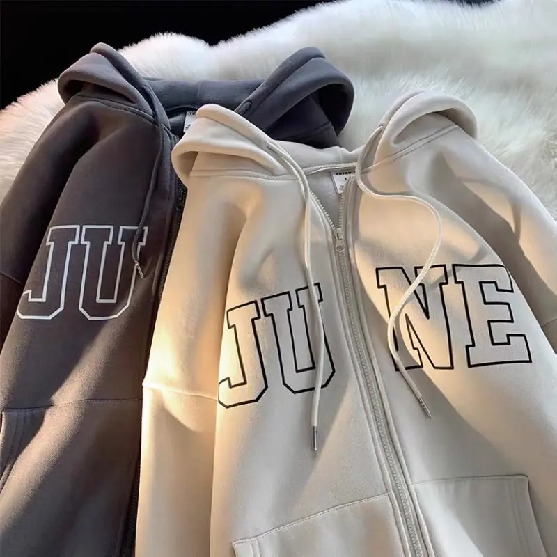 Áo Khoắc Nỉ JUNE Form Rộng Tay Bồng Mũ 2 Lớp Unisex