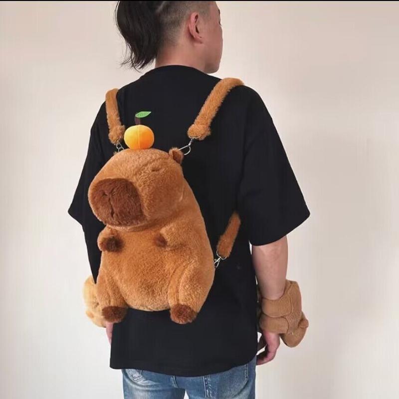 Ba lô Capybara, Thiết kế dễ thương, Túi đeo vai hoạt hình thời trang, dành cho bé gái, Rộng rãi cho sinh viên đại học 3