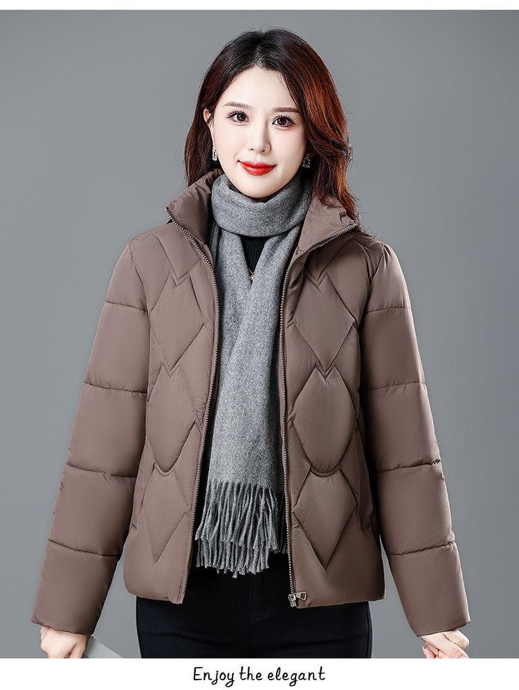 Product Introduction of Áo Khoác Độn Bông, Cho Mẹ TRUNG NIÊN, Áo Khoác Nhẹ Phong Cách Phương Tây Mới, Dáng Ngắn, Ngoại Cỡ, Có Đệm Bông, Thích Hợp Cho Mùa Đông Nữ Top Jacket Women 21