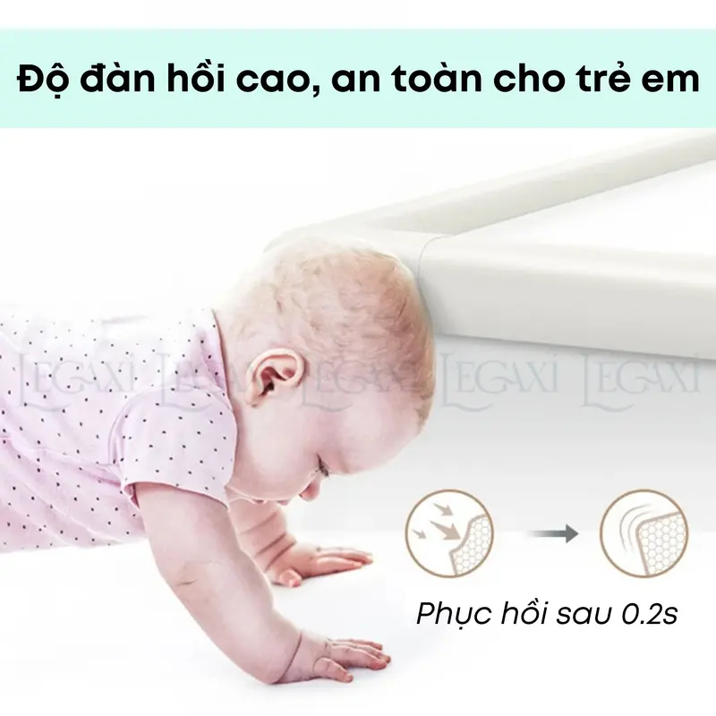 Cuộn mút xốp nhiều màu bọc góc bàn chữ U bo góc bảo vệ em bé tránh va chạm trầy xước Legaxi 3
