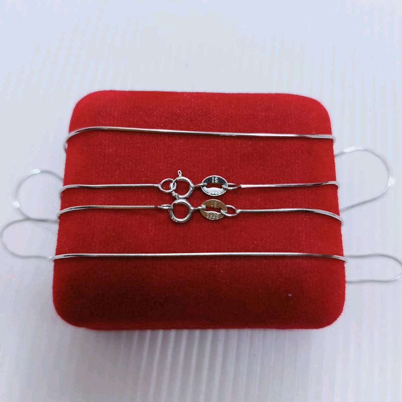 Kalung kasandra bulat 45cm/perak asli 925 lapis mas anti karat 0