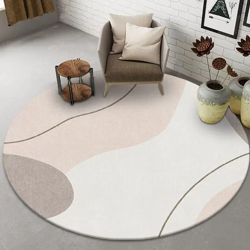 Thảm Tròn Phong Cách Wabi Sabi Nhật Bản, Thảm Trải Sàn, Thảm Phòng Ngủ Sang Trọng Tối Giản Bắc Âu, Thảm Bàn Cà Phê Phòng Khách Thảm Giỏ Treo 6