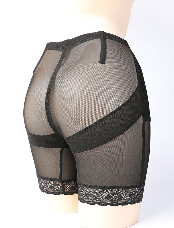 Product Introduction of Summer Men's Breathable Breasted Mesh Buckle Waist Shaping Hip Raise High Waist Body Shaping Fifth Pants Three Rows Six Buttons Belly Contracting Boxer 21