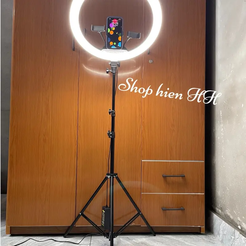 RL-18  [ Bảo Hành 6 tháng ] đèn spa, phun xăm, 45cm Rl-18 , nối mi, nặn mụn, hàng chính hãng. Đã gồm chân 2m1 đèn siêusáng Selfie Phụ Kiện đènngủ nấm Phone Giá Đỡ Điện Thoại 8