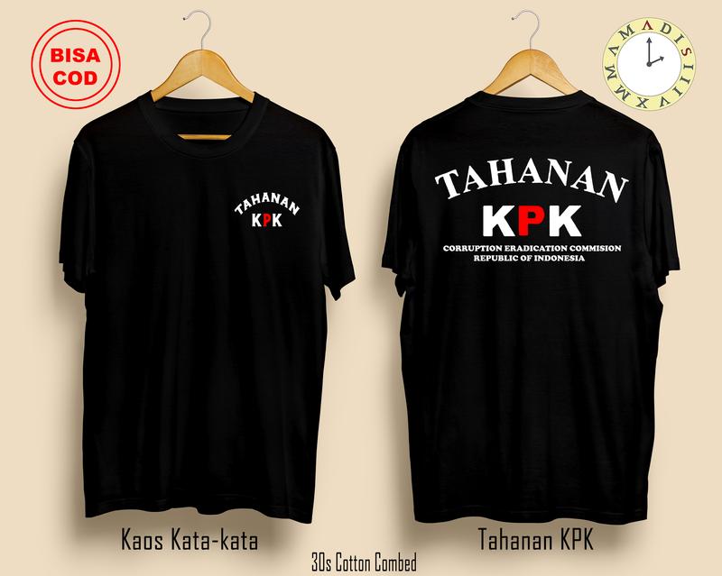 Product Introduction of Kaos Distro Pria TAHANAN KPK Cotton Combed 30s 12
