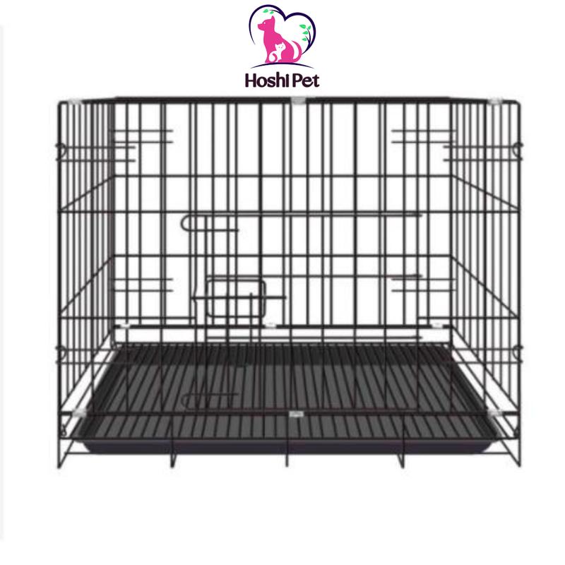Lồng chuồng chó mèo giá rẻ tặng khay giá rẻ - Chuồng nuôi chó giá rẻ sơn tĩnh điện - HoshiPet