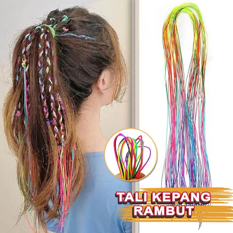 TALI KEPANG RAMBUT WARNA-WARNI ANAK / AKSESORIS HIASAN RAMBUT ANAK PEREMPUAN / RAINBOW / WARNA WARNI / JEPITAN